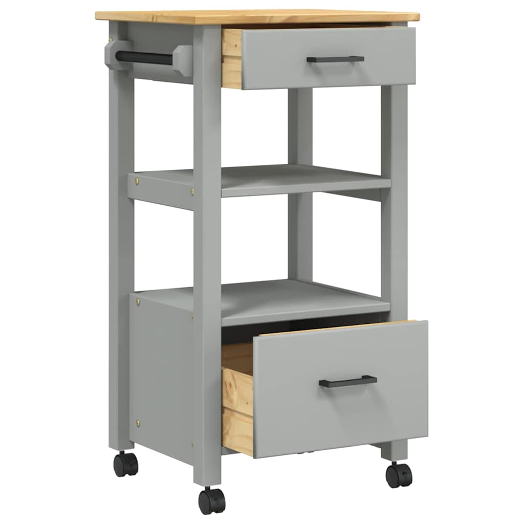 Vidaxl Kitchen Trolley, Monza, 48X40X90 Cm, Solid Pine Wood