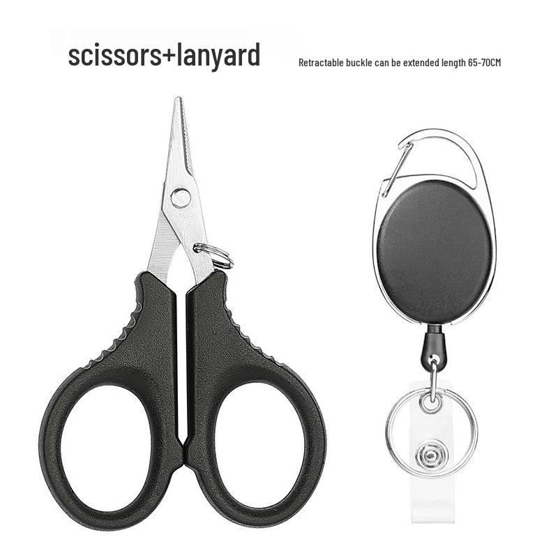 Cross-Border Stainless Steel Dyneema PE Fishing Line Cutter with Serrated Edge Small Scissors