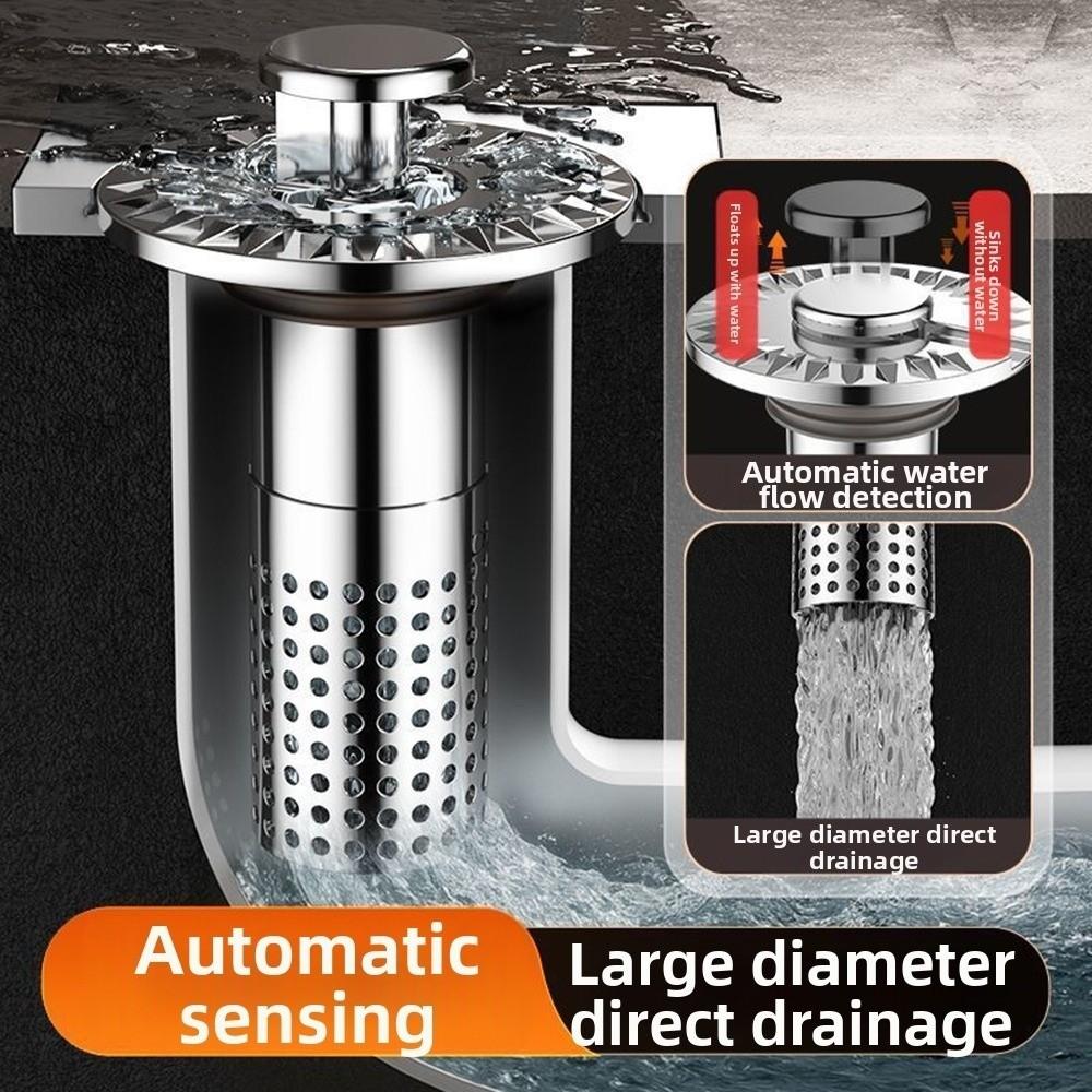 Auto Open Deodorizing Drain Self-draining Anti-clogging Filter New Sink Strainer for Hair