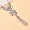 Vintage Long Tassel Women Necklace Bohemian Ethnic Bell Pendant Statement Chains Choker Gypsy Female Accessories