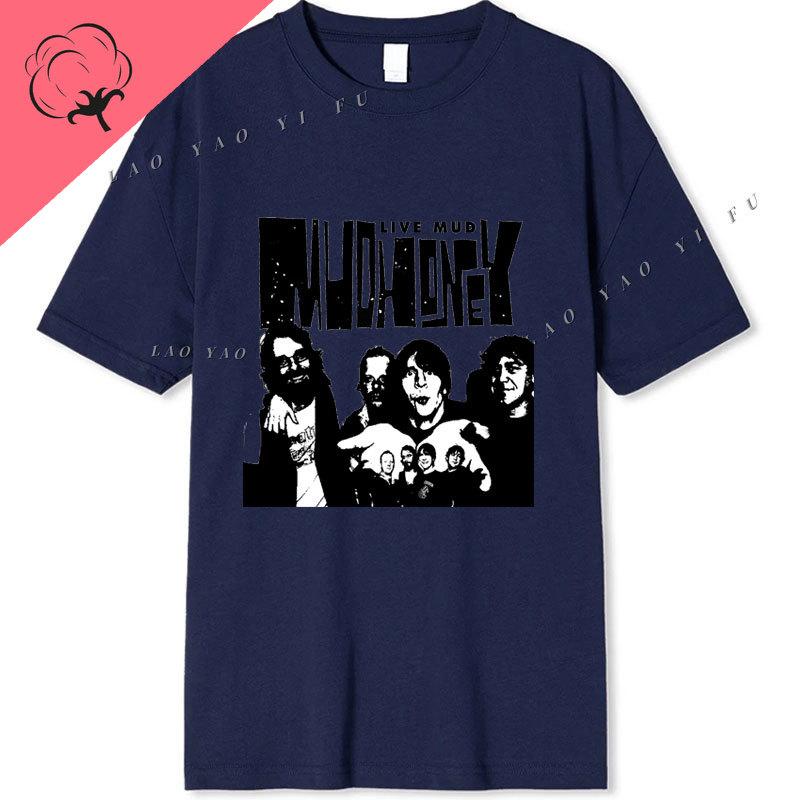 

100 Cotton Clothes Mudhoney Band Heaven Rock Grunge Meme Gift Funny Tee Style Unisex Gamer Cult Movie Music T Shirt 3XL