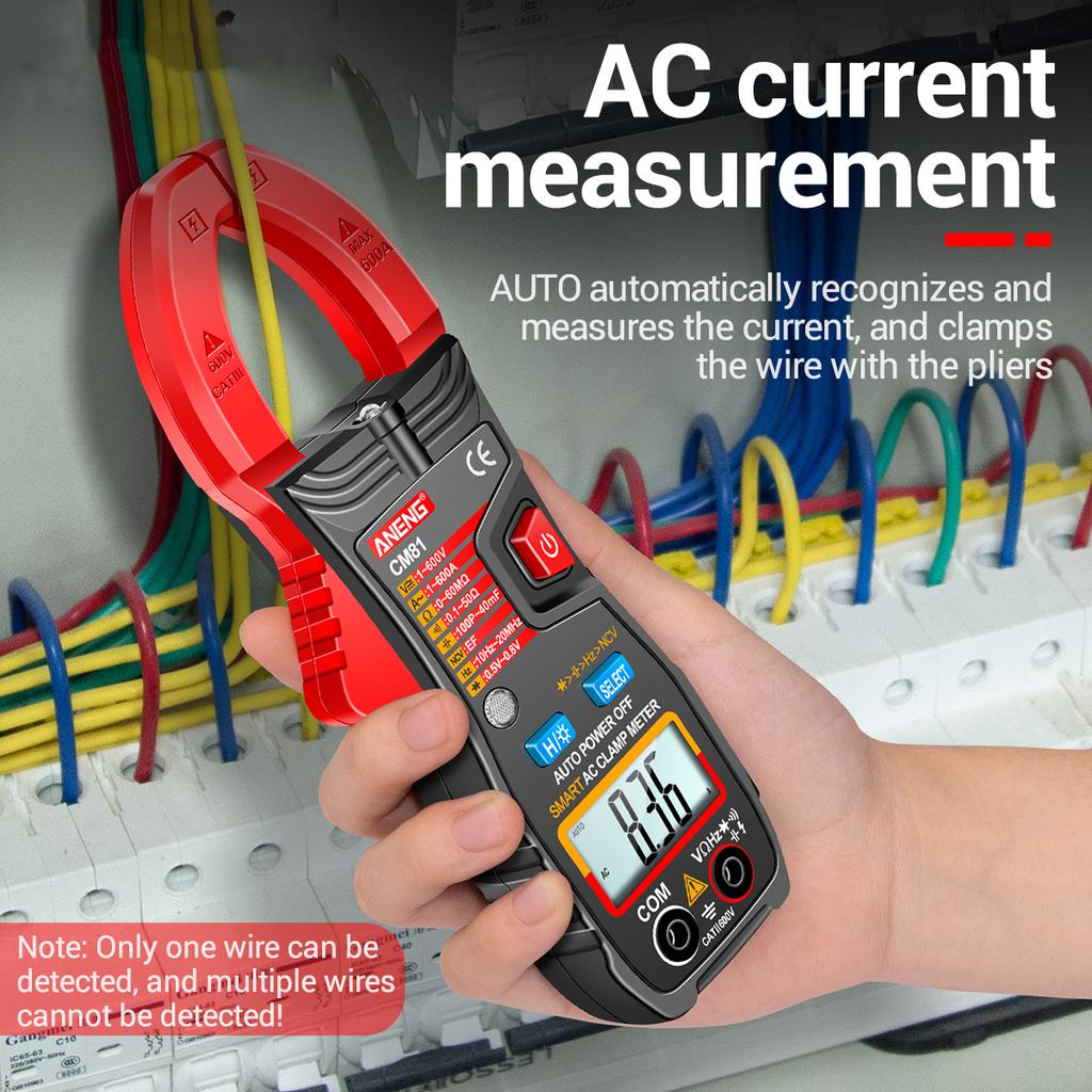 Aneng CM81 Smart AC Clamp Meter Clamp Type Multimeter 6000 Counts Auto Range Voltmeter 600A Ammeter