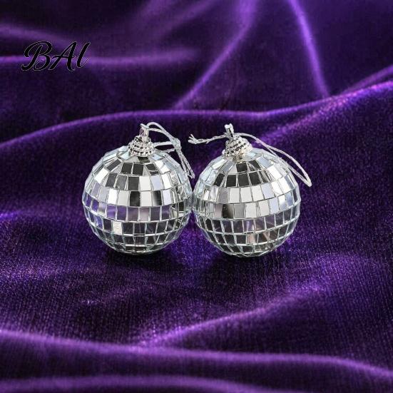 Hanging Disco Ball for Classroom Atmosphere 6 Pcs Mini Silver Balls, Mirror Ornaments, Reflective Small Ornaments Gift Ideas Decoration with