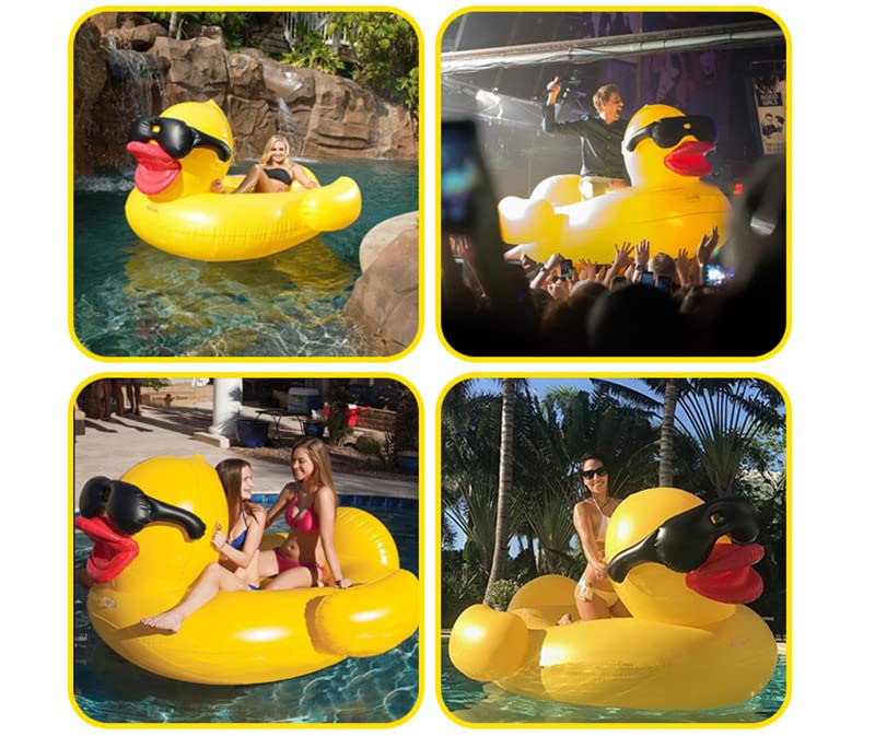 Jumbo Rubber Duck Float for Adults, Extra Large Duck Float for Kids, Stylish Duck Feather Float for Adults, Great for Summer Festivals, Large Pools,