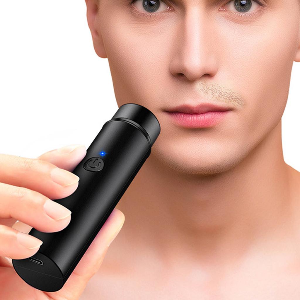 Electric Beard Clipper Mini USB Rechargeable Portable Rotary Electric Beard Trimmer for Men Women