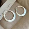 925 Sterling Silver Earrings For Women Trendy Geometric Big Round Earring Jewelry Prevent Allergy Party Gift Accessories