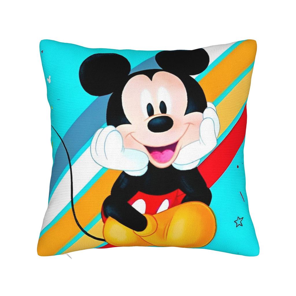 Mickey Mouse Kuddfodral Polyester Kudde för Soffa Söt Känd Tecknad, Avslappnade Kuddfodral