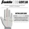 Franklin Pro Classic Batting Gloves White Gold Size M Baseball Equipment