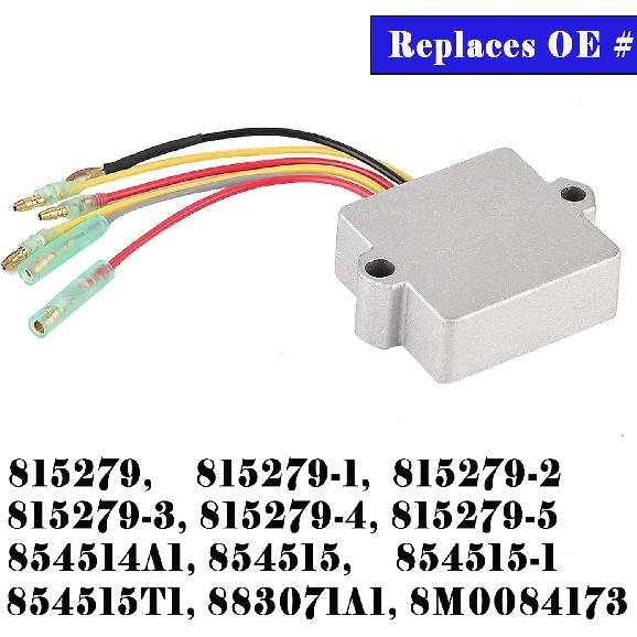 815279T Regulator Rectifier 883072T 6 Wire Compatible With Mercury Voltage Regulator 40HP 50HP 55HP 60HP 75HP 90HP 100HP 115HP 125HP 135HP 150HP