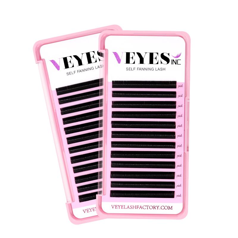 VEYES J B C Cc D Dd L Lc Ld M Curl Volume Eyelash 6-25 Length 0.03 Individual Cashmere Lash Volume Easy Fan Eyelash Extention