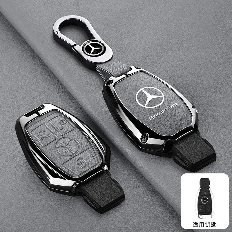ZHM3 Car Smart Remote Key Case Fob Cover Bag For Mercedes Benz A B C S Class AMG GLA CLA GLC W176 W221 W204 W205 Keychain Accessories
