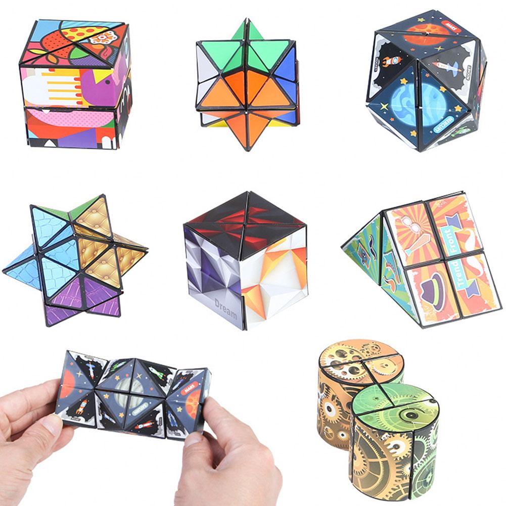 Creative Star Geometric Magnetic Cube Versatile Infinite Antistress Anxiety Desk Toy ABS material waterproof Magic Cube