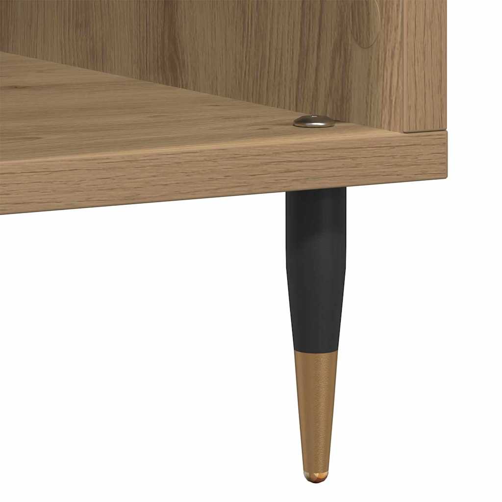 Vinyl Record Cabinet with Shelf Artisan Oak Finish 100 x 38 x 48 cm
