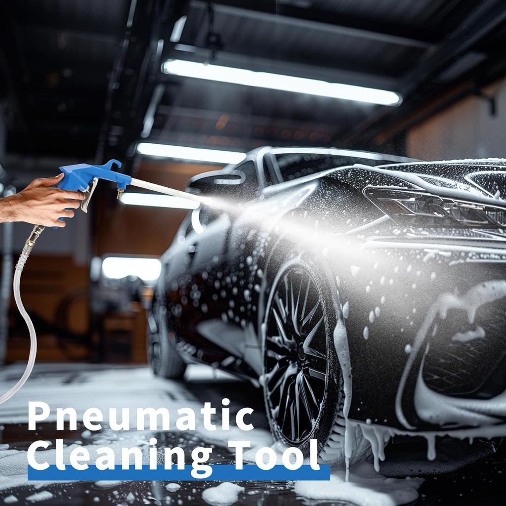 Car Engine Cleaner Tools, Auto Water Cleaning Nozzle Pneumatic Engine Cleaner Pneumatic Washer Gun Hose Wash Universal Car Wash Tool