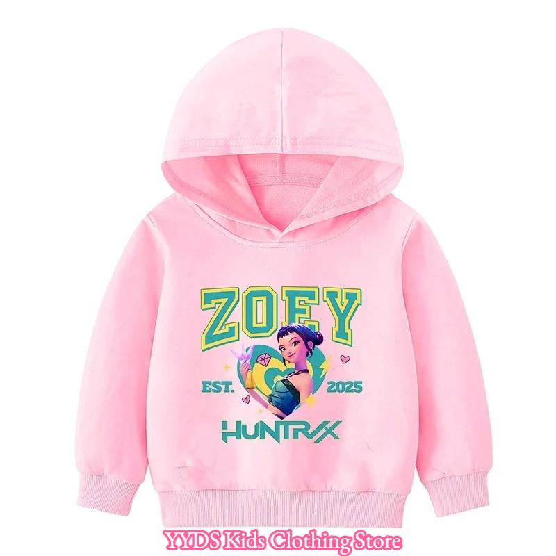 2025 Hot Kpop Dämonenjäger Kinder Charakter Kapuzenpullover Print Pullover Mädchen Herbst Hoodie Neuheiten für den Herbst