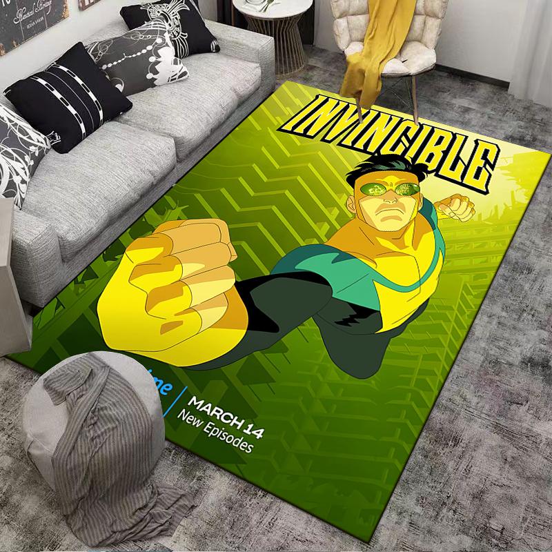 Invincible Season Poster Mark Grayson Flying Green Prime Animated Superhero Art printed carpet rug soft non slip floor covering home decor