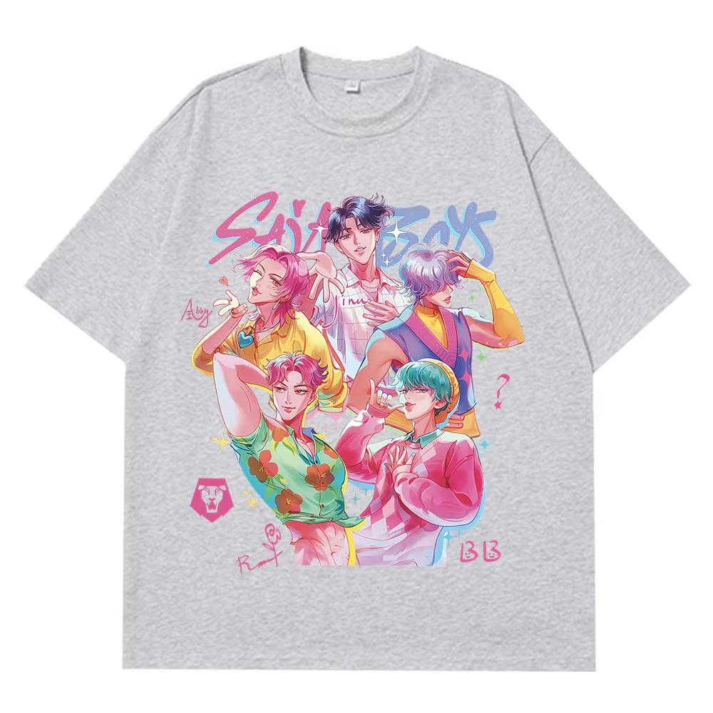 Kpop Saja Boys Demon Hunters Fashion Graphics T-shirt Men Women Funny T Shirt Summer Casual Cotton Hip-hop High Quality T Shirt