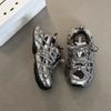 Retro versatile straps old dirty dad shoes autumn and winter fashion mesh girls sports moral training shoes casual shoes