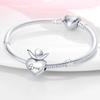 Bracelet Collier Perles en Argent 925 Cordon Ange Espoir Perles en Forme de Cœur Style DIY Bijoux Personnalisés Cadeau Accessoires pour Femmes