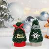5 Inch Mini Christmas Tree Artificial Tabletop Christmas Tree Decorations with Star Tree Topper for Winter Fireplace Mantel Decor