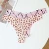 Sexy No Trace Women Panties Low-waist Printing Underwear G String Lingerie Temptation Thong Breathable Intimates