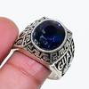 Natural Blue Topaz Gemstone 925 Sterling Silver Jewelry Ring Size 8 AR-18357