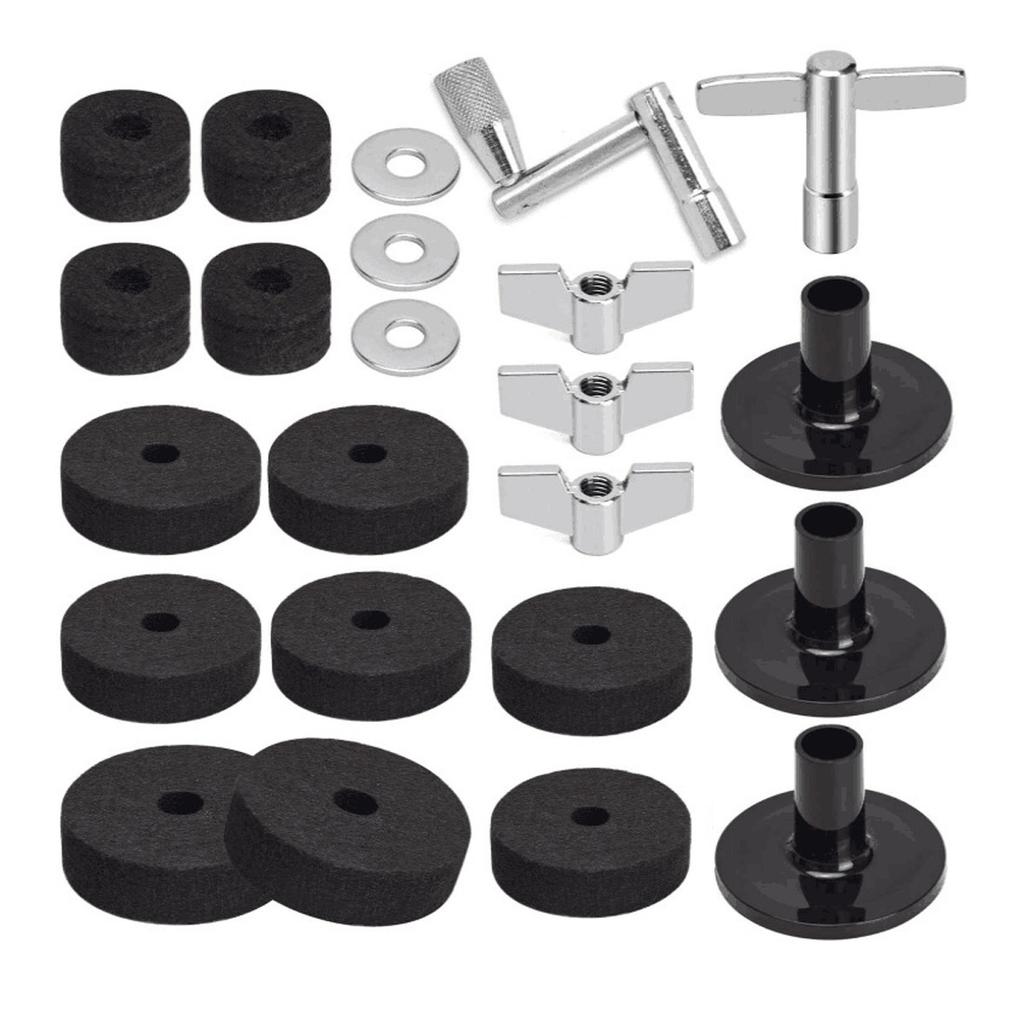 Manufacturer Wholesale 23-piece Set Drum Set Accessories Drum Set Felt Pad Set Felt Anti-skid Drum Set Gray Black