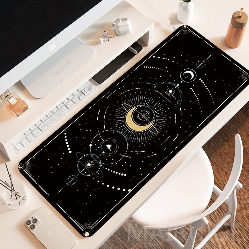 Kawaii Moon Star Mouse Pad Extra Girly Accessories Playmats Cute Carpets Lapto Gamer Purple Pink Magic Large Keyboard MouseMat