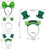 St. Patrick's Day Green Clover Hair Band Elf Hat Headband Set