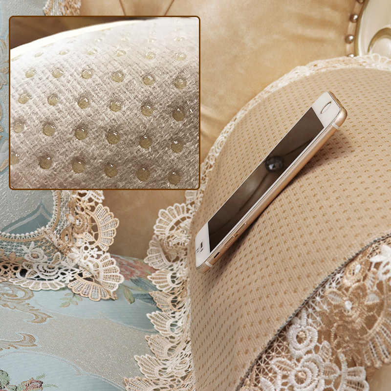 Living Room Armchairs Cover Sofa Cover Jacquard Embroidery Couch Cover Anti-Slip Sofa Cushion European Style Home Decoration