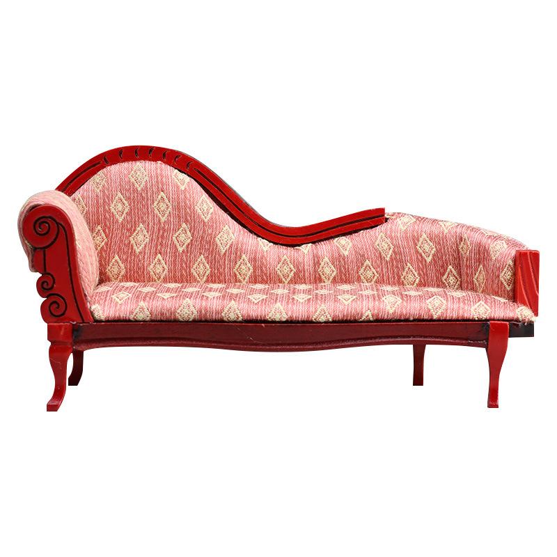 1:12 Dollhouse European Style Chaise Lounge, Ornate Vintage Sofa for Miniature Room, Dollhouse Furniture Scene Prop