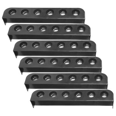 3 Set 6 Stück Billard Snooker Zubehör Kunststoff Wandmontiert Pool Queue Rack Halterung 6 Löcher