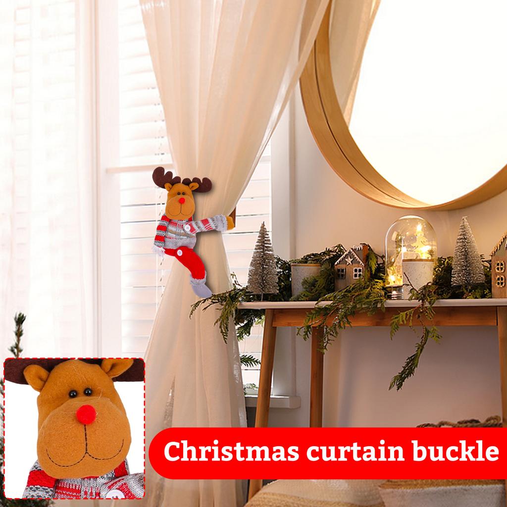 Creative New Christmas Decoration Curtain Buckle Holiday Window Scene Layout
