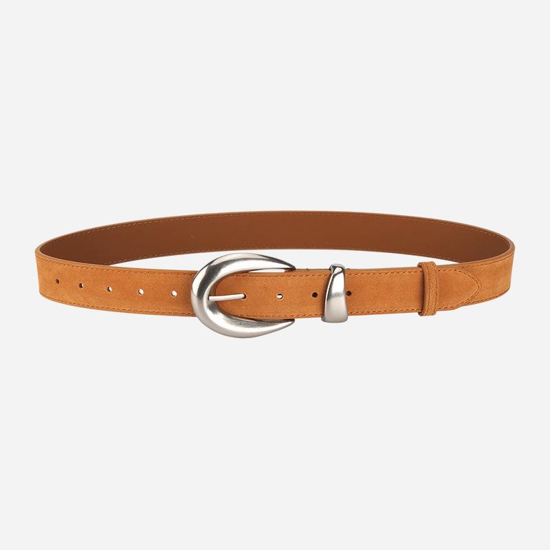 Elt acaron mehrfarbig optional Damen mattes Wildleder Ledergürtel dekorativer Gürtel Laser