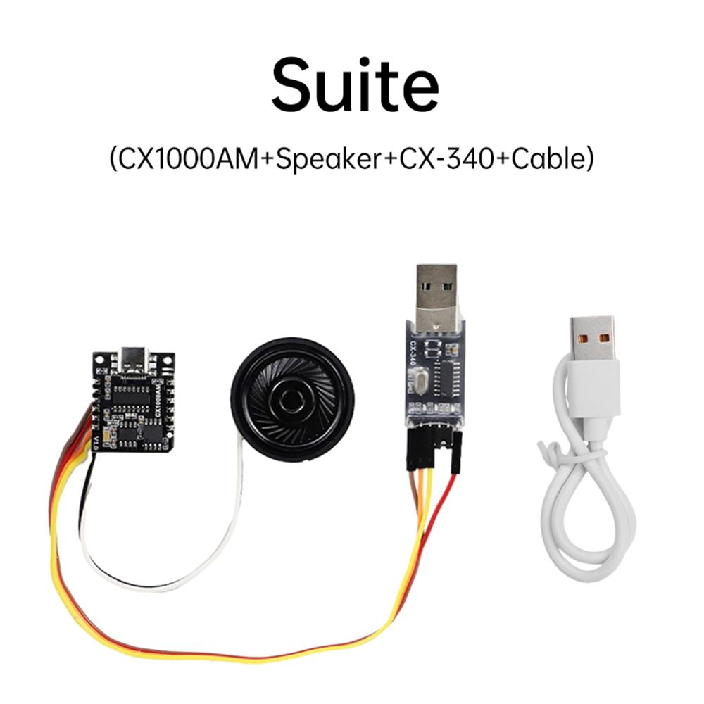 CX1000AM/CX1000BM Serial Port DC 3.3~5.2V MP3 Voice Chip Module 3-5W Speaker Voice Broadcast Custom Audio Module Support TF Card