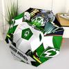 Werder Bremen LOGO Print Automatic Umbrella, 8 Rib Iron Frame, Plastic Handle, Suitable for Outdoor Travel &Daily , Ideal Gift