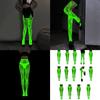 Women Glow in Dark Halloween Fishnet Pantyhose Luminously Spiderweb Skull Pattern Mesh Tights Stockings Party Hosiery