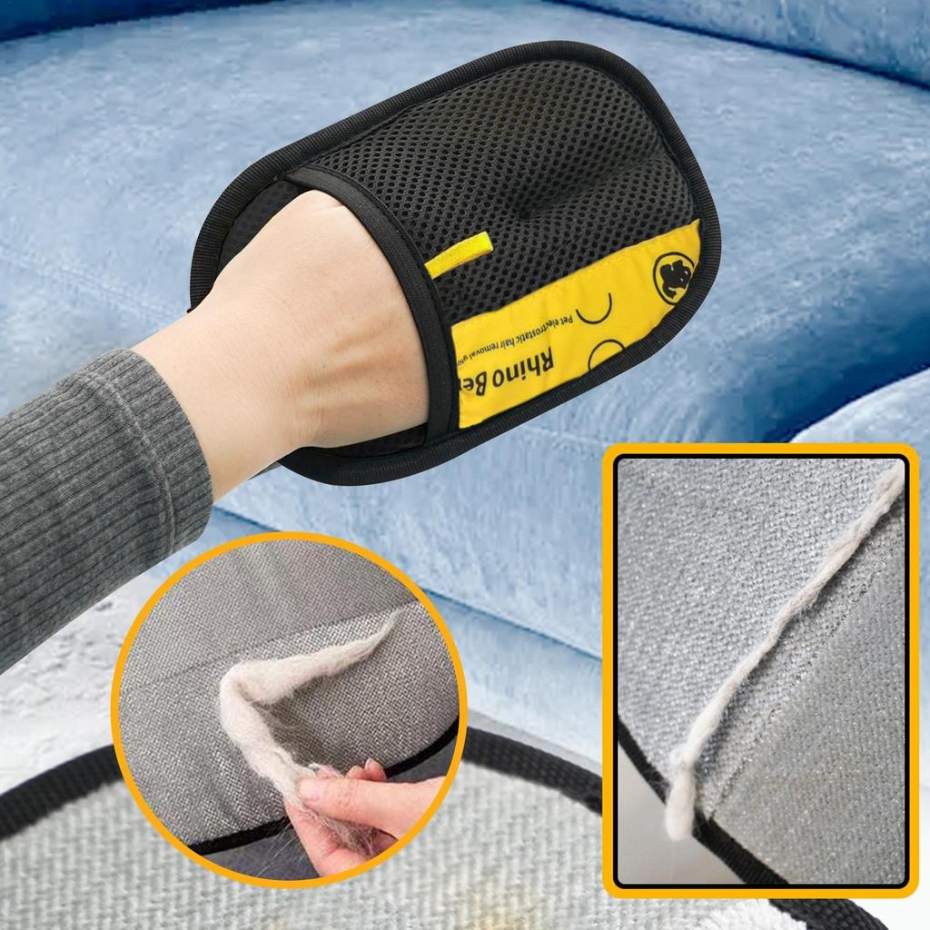 2pcs Static Pet Hair Removal Gloves Grooming & Deshedding Gloves for Dogs Cats Works on Sofa Carpet Clothes Multi-Surface Brush