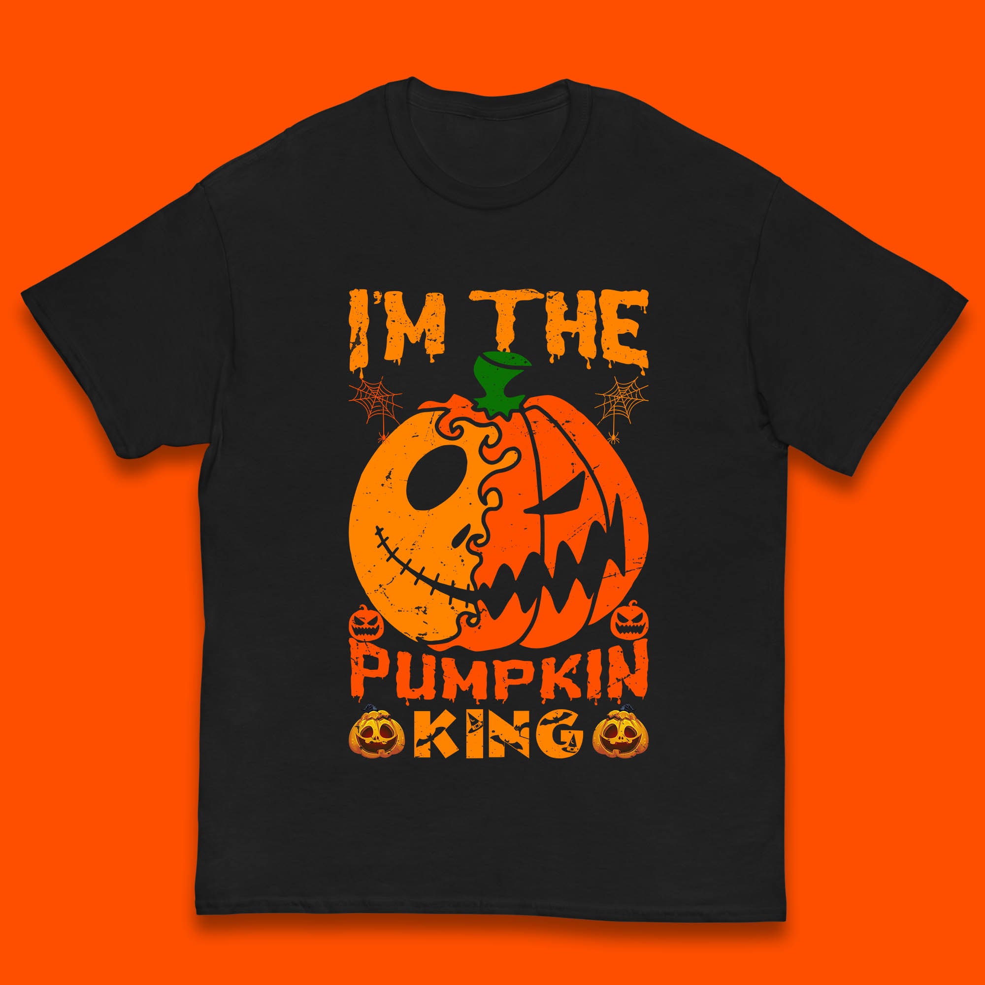 I m The Pumpkin King Halloween Jack Skellington Pumpkin Kids T Shirt 120