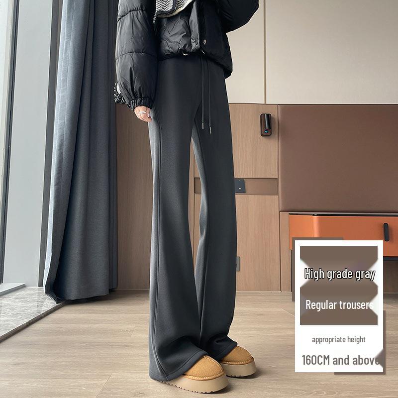 High-Waist Fleece-Lined Micro Flare Pants - Slimming, Versatile, and Stylish for Fall/Winter 2025