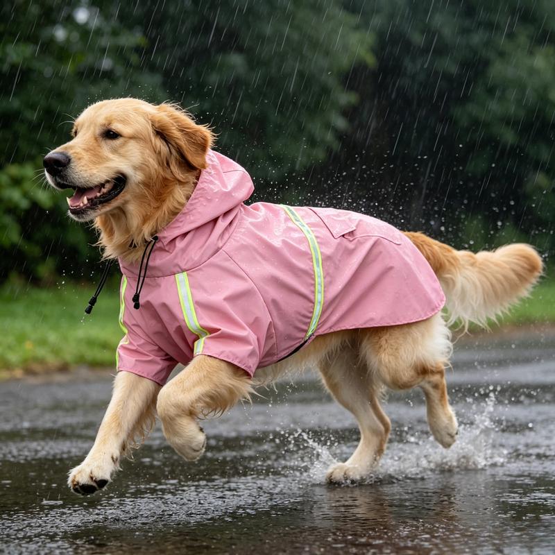 Large Dog Raincoat Corgi Cloak Style Puppy Waterproof Dog Clothes Reflective Pet Windproof Rainproof Hooded Raincoat For Dog