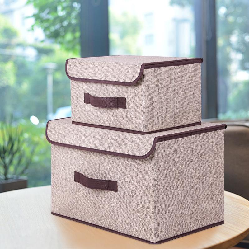 Large Foldable Non-Woven Fabric Storage Organizer Box for Toys and Clothes
