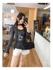 American Retro Square Neck Long Sleeve T-shirt - Women's Slim Fit Cropped Top for Autumn