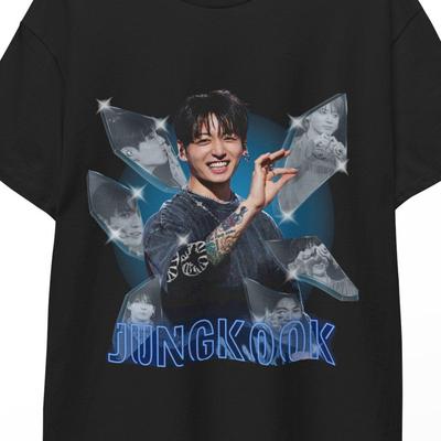 Koszulka z grafiką inspirowana Jungkookiem Złota Era Idol K-Popu Prezent dla Fana Koreańska Gwiazda Popu Miłośnik Muzyki Gotowy na Koncert Unisex Koszulka Styl Vintage Trend 2025