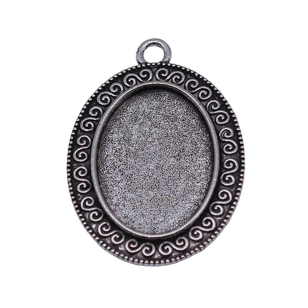 Accessories Parts Fit 18x25mm Oval Glass Cabochon Base Tray Bezel Wedding Jewelry Findings QA039