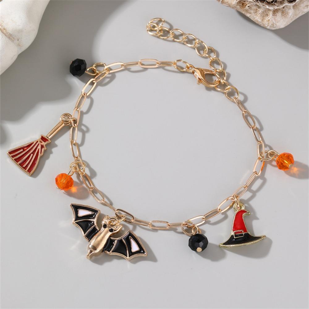 Trend Female Bracelet Spider Pumpkin Pendant Classical Stackable Halloween Bracelet