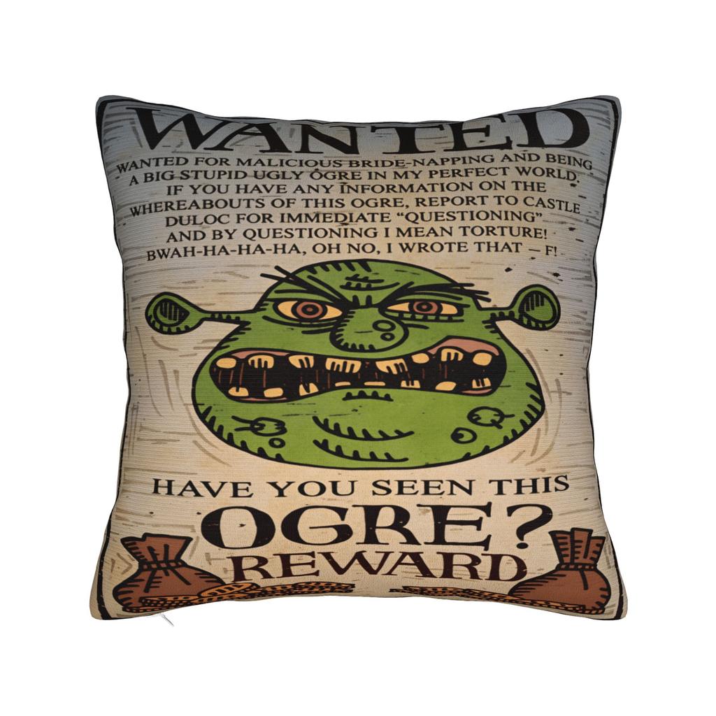 Polštářový potah Shrekův vtipný polštář Vlastní potah na polštář Novinka Povlak na polštář na pohovku ložnici domácí dekorace