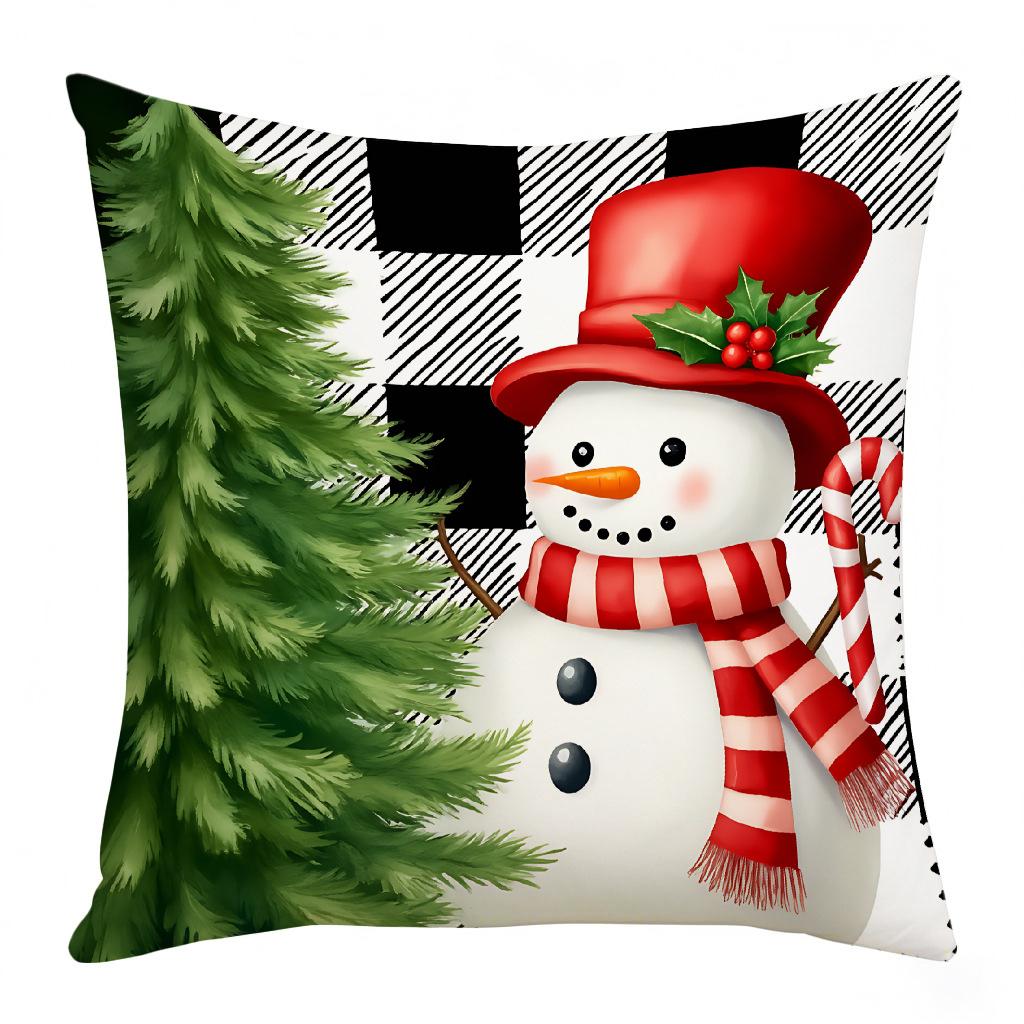 

Новый элемент Санта Клауса/Снеговика Принт на подушке Праздничный Праздничный Теплый Декоративный Диван Поясничная подушка Подушка 45 * 45 (excluding core)