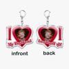 Hot Pedro Pascal I Love My Boyfriend Heart Keychain for Women Accessories Key Chain Ring Keychains Jewelry Fans Gifts
