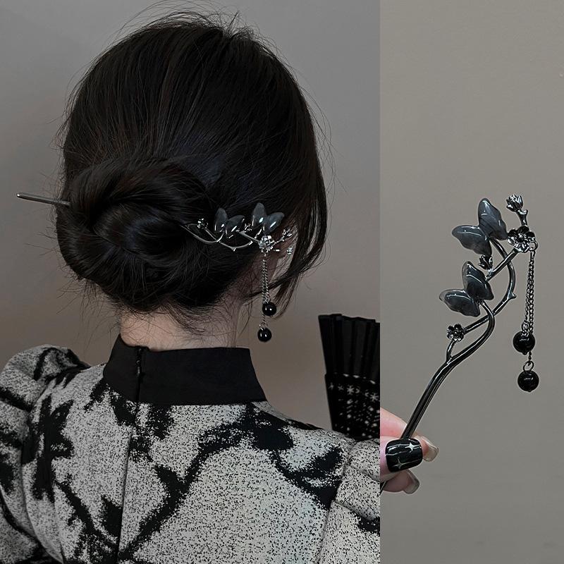 1pc Chinese Elegant Women's Hair Accessory Metal Tassel Retro Hanfu Long Skirt Daily Matching Gift Girl Hair Needles Hair Stick